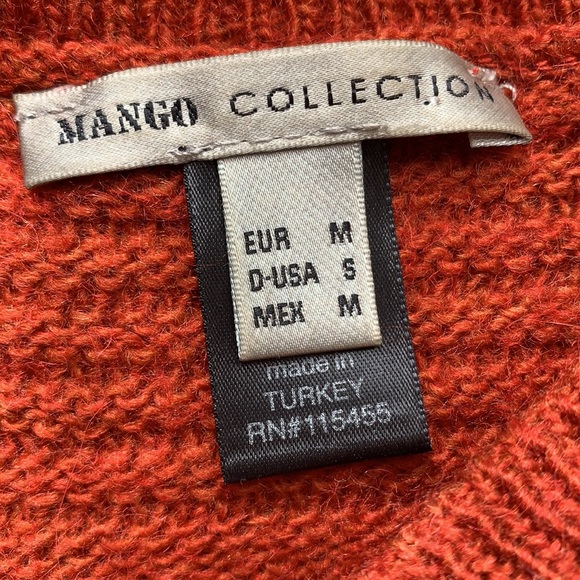 Mango knit sweater wool blend rust - Picture 7 of 8